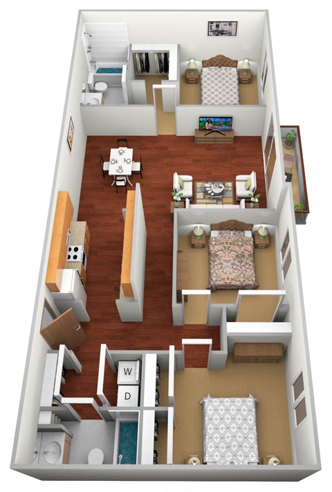 3 bed 2 bath at Somerset Apartments, Minnesota